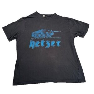 German Tank Destroyers WW2 Vintage Shirt Jagdpanter Hetzer Size XL Museum Art
